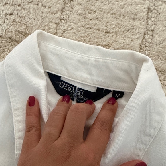 POLO Ralph Lauren White Cotton Twill Harrington Jacket Vintage - Picture 4 of 11